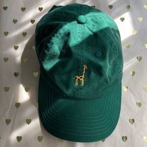 giraffe green adjustable baseball cap